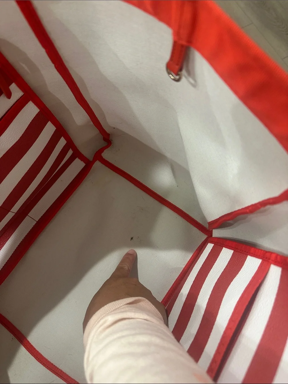 Kate Spade Red and white large tote bag